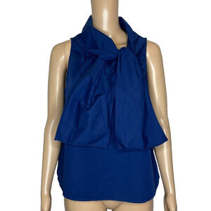 Sara Campbell Blue Sleeveless Blouse
